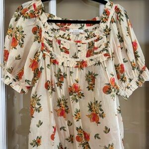 Doen Frances Orangerie Floral Blouse